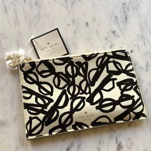 NWT : Kate Spade Literary Glasses Pencil Pouch